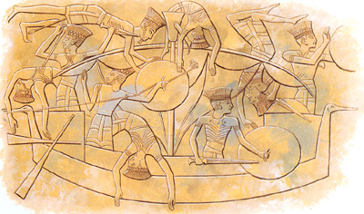 Datei:Medinet-habu atlanter-strahlenkronen-schwanenschiffe.jpg